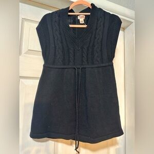 Black Mossimo Sweater Top with Drawstring